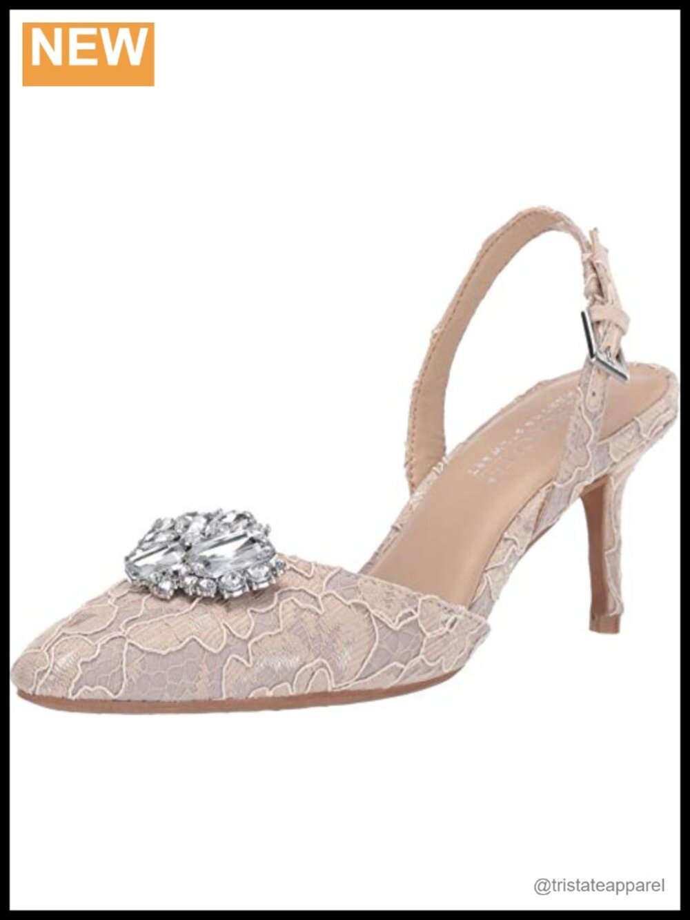 Leather Slingback Pump with Memory Foam & Heel Rest, Formal Party Heels
